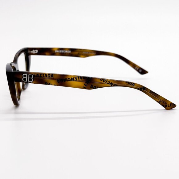NEW BALENCIAGA EYEGLASSES BB0128O 005 CAT EYE DARK HAVANA WOMEN EYEWEAR BALENCIA - Picture 5 of 9